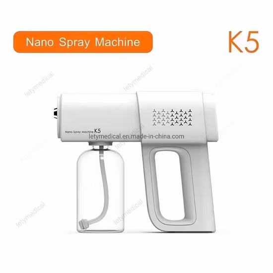 Nano atomizzatore ricaricabile portatile Luce blu portatile senza fili Macchina del fumo a induzione intelligente Nano spruzzatore Pistola disinfettante